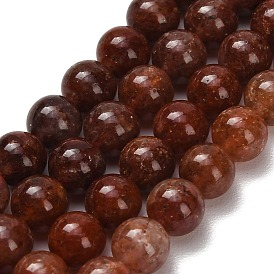Природного кварца клубники нитей бисера, гладкий круглый