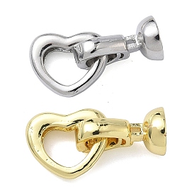Застежки-сердечки из латуни, без кадмия и без свинца, долговечный, стойки покрытие
