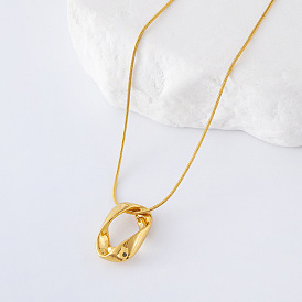 3 шт элегантные ожерелья из нержавеющей стали с витым овальным кольцом для женщин