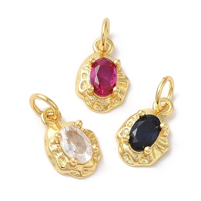 Латунный кубический цирконий, с целью перехода в кольце, долговечный, без свинца и без кадмия, овальные, реальный 18 k позолоченный