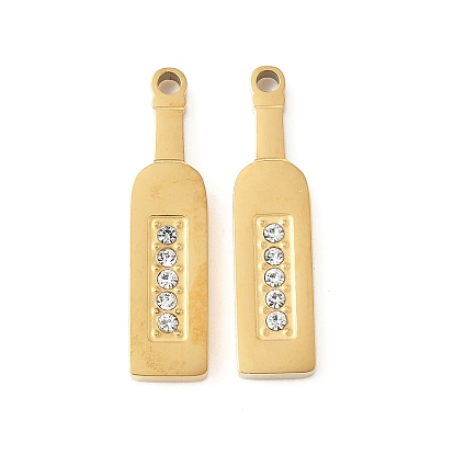 304 подвески из нержавеющей стали, со стразами, ионное покрытие (ip), бутылка