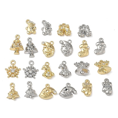 Рождественские подвески из сплава с кристаллами и стразами, без свинца и без кадмия