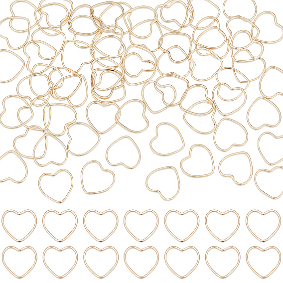 80 латунные соединительные кольца шт., долговечный, сердце