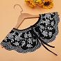 Detachable Polyester Embroidery Lady's Collars, Flower & lear Pattern False Half Blouse, Mini Cape, Garment Accessories