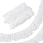 1Pc Organza Flower Lace Ribbon, Flower Trimming for Wedding Dress Decoration, 1Pc Thread Bobbins White Cards