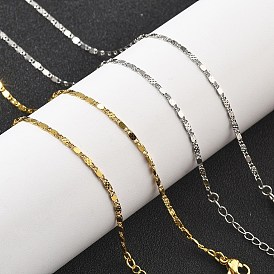 Ожерелья-цепочки из латуни для женщин, 304 из нержавеющей стали застежкой омар, стойки покрытие, без свинца и без кадмия, долговечный