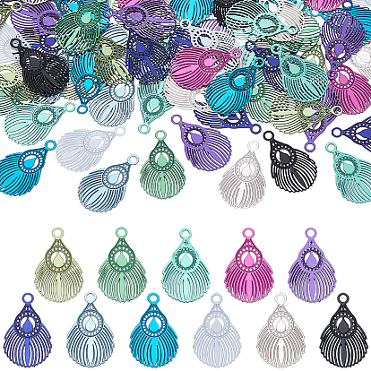 88 шт. 11 цвета, нанесенные методом распыления 430 подвески из нержавеющей стали, слеза