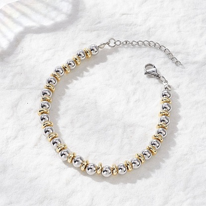 Браслеты из латунных круглых бусин для женщин