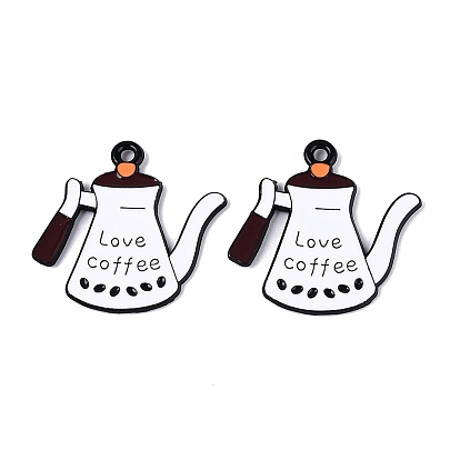 Подвески из эмалевого сплава с краской для выпечки, кофейник с подвесками в виде слов «любовь»