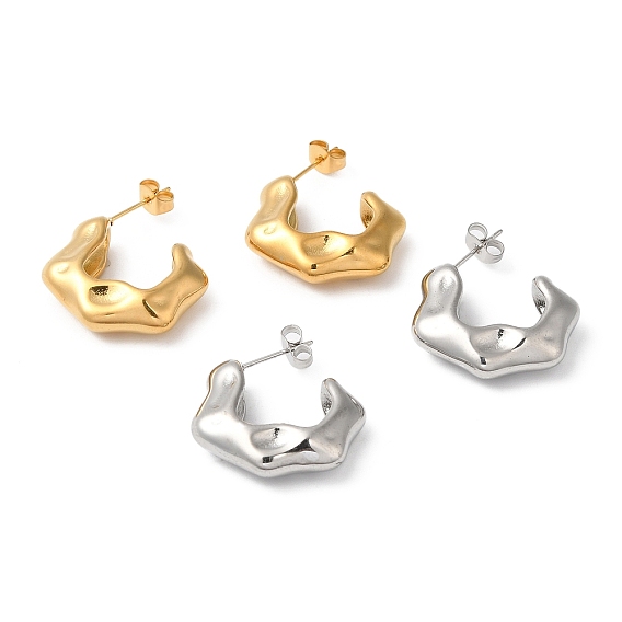 304 серьги-пусеты из нержавеющей стали с поворотной аркой