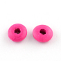 Dyed Natural Wood Beads, Flat Round, 10x4mm, Hole: 3mm, about 3571pcs/500g