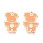 Подвески из сплава и эмали, медведь, без кадмия и без свинца, золотые