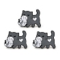 Dog with Toy Enamel Pin, Electrophoresis Black Alloy Creative Badge for Backpack Clothes