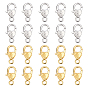 20Pcs 2 Colors Alloy Lobster Claw Clasps, Heart