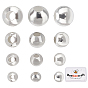 40 Stück 4 Stil 925 Sterling Silber Perlen, Runde