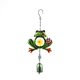 Bell Wind Chimes, Glass & Iron Art Pendant Decorations, Frog