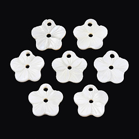 Пуговицы из натуральных пресноводных раковин, цветок