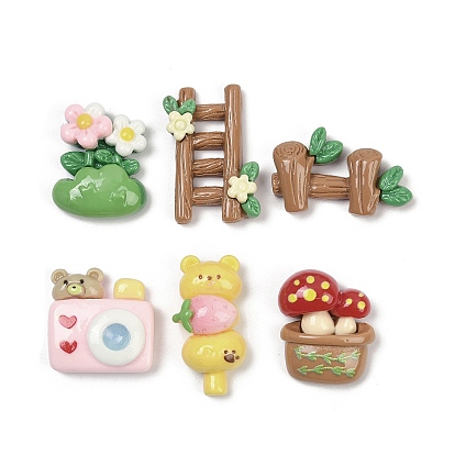 Непрозрачные кабошоны из смолы, разнообразные