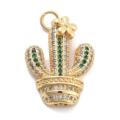 Стойка металлическая латунная микропрофилированная кубическая циркония подвески, долговечный, без свинца и без кадмия, кактус прелести