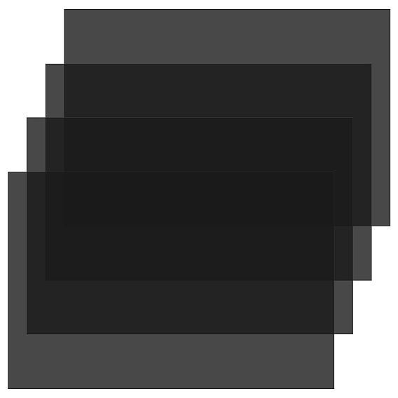 4шт. сменная поляризационная пленка для ЖК-дисплея ПЭТ, прямоугольные