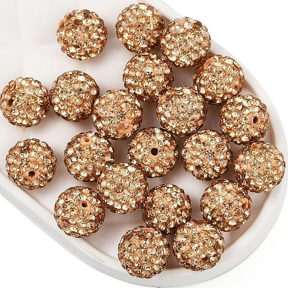 Круглый полимерной глины чешский стекло горный хрусталь бисер, pave disco бусины