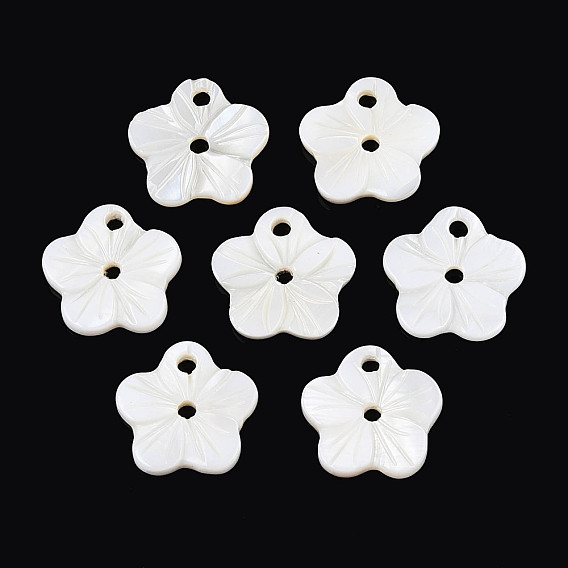 Пуговицы из натуральных пресноводных раковин, цветок
