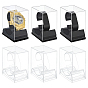 6Pcs 2 Colors Plastic Single Watch Display Cases, Rectangle