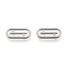 304 Stainless Steel Linking Rings, Pendants Accessories, Oval