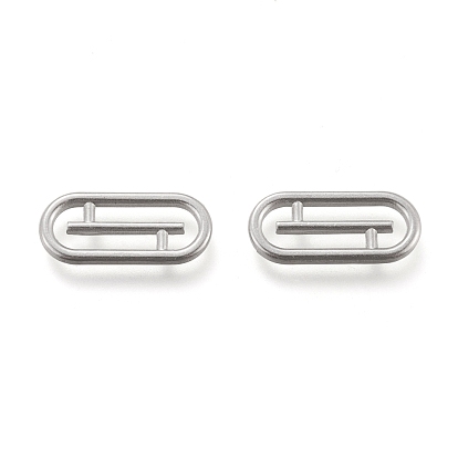 304 Stainless Steel Linking Rings, Pendants Accessories, Oval