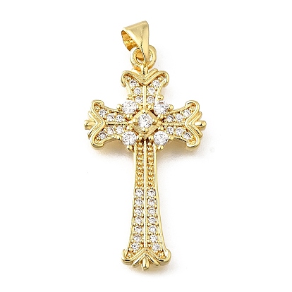 Латунные микро проложить кубического циркония подвески, крест прелести, стойки покрытие, долговечный, без свинца и без кадмия