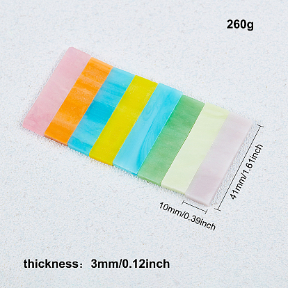 Transparent Glass Cabochons, Mosaic Tiles, for Home Decoration or DIY Crafts, Rectangle