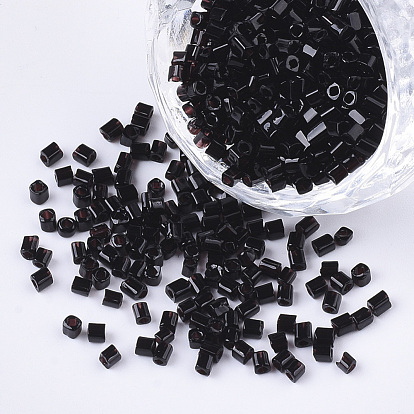 12/0 Glass Seed Beads, Opaque Colours, Square Hole, Cube
