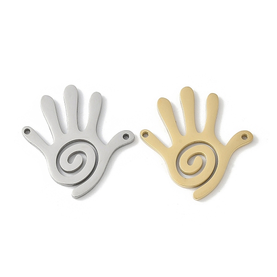 304 подвески из нержавеющей стали, амулет в виде полой ладонной спирали