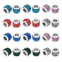 24 pièces 6 couleurs 304 perles en acier inoxydable, avec argile polymère strass, colonne