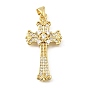 Латунные микро проложить кубического циркония подвески, крест прелести, стойки покрытие, долговечный, без свинца и без кадмия