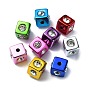 Granos de acrílico de recubrimiento uv, con diamante de imitación, cubo