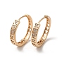 Micro cuivres ouvrent zircons boucles d'oreilles, triangle creux