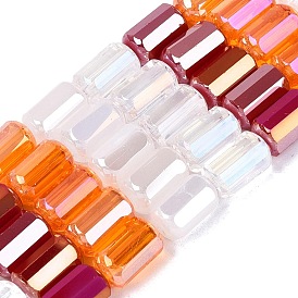 Гальваническое покрытие, нити из стеклянных бусин разных стилей, колонка, граненые