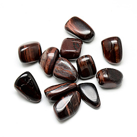 Natural Red Tiger Eye Beads, Tumbled Stone, Healing Stones for 7 Chakras Balancing, Crystal Therapy, Meditation, Reiki, No Hole/Undrilled, Nuggets