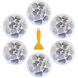 8шт. противоскользящие наклейки для ванны из ПЭВА с скребком, плоско-круглые