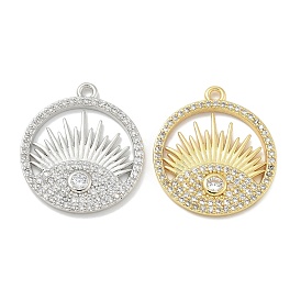 Стойка металлическая латунная микропрофилированная кубическая циркония подвески, долговечный, без свинца и без кадмия, плоский круглый с подвесками для глаз