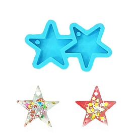 Star DIY Pendant Silicone Molds, Resin Casting Molds, for UV Resin & Epoxy Resin Jewelry Making