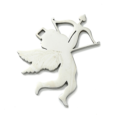 Pendentifs en acier inoxydable, charme d'ange