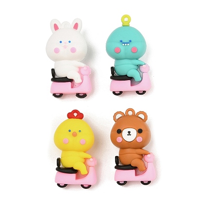 Пластиковые подвески в виде мультяшных животных, с железной платиной петлей