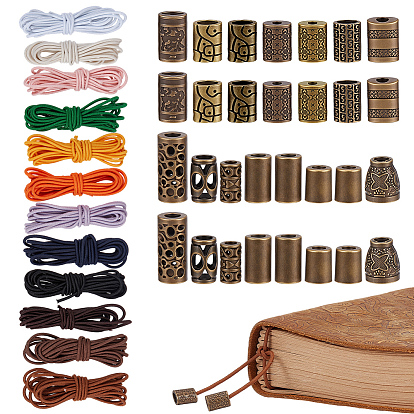 DIY Jewelry Making Kits, include Alloy Bead Cone, Cord Ends, End Caps, Polyester Elastic Cord