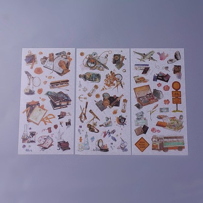 Scrapbook Stickers, Self Adhesive Picture Stickers, Tools/Stamp/Peking Opera & Chinese Character/Retro Items Pattern