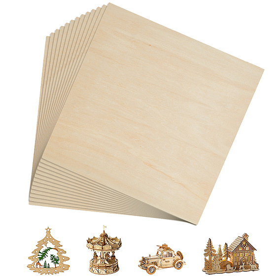 Wood Board Craft Supplies, Square