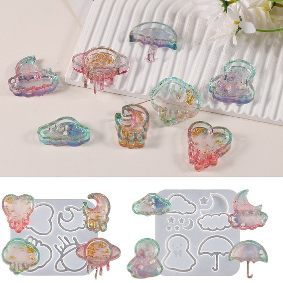 DIY силиконовые формы для кулона, изготовление украшений, формы для литья смолы, для уф-смолы, изготовление ювелирных изделий из эпоксидной смолы, разнообразные