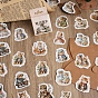 46Pcs Paper Sticker Labels, Self-adhesion, for Suitcase, Skateboard, Refrigerator, Helmet, Mobile Phone Shell