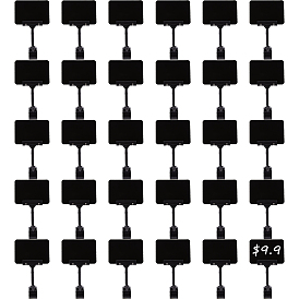 Прямоугольные пластиковые держатели для полок, держатели для магазинов с зажимами для вешалок, для отображения ценников и чеков в супермаркете